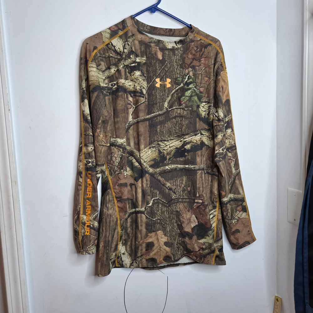 Under Armour ColdGear Mens XL Camo Long Sleeve Hunting Shirt Breakup Infinity